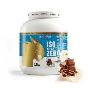 ÉRIC FAVRE ISO 100% WHEY 1.5KG, ZERO SAVEUR CHOCOLAT AU LAIT