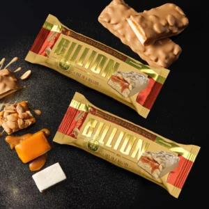 PROZIS BARRE BILLION 65G, SAVEUR CHOCOLAT BLANC AUX ÉCLATS DE CACAHUÈTES
